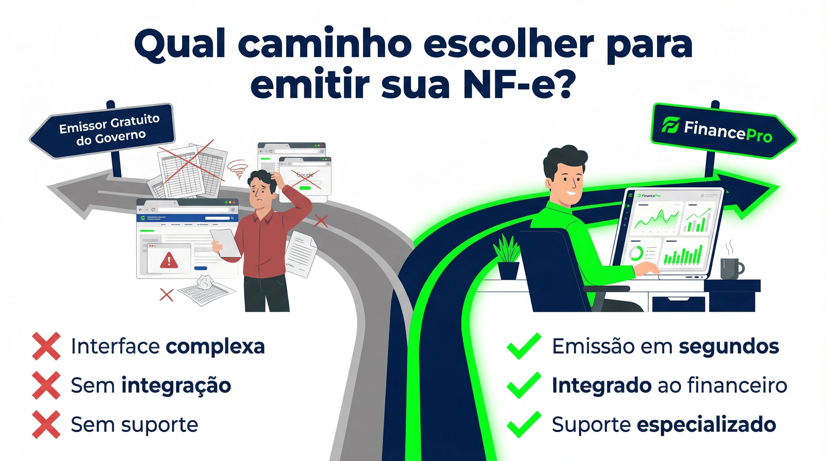 Comparacao entre emissor gratuito e sistema emissor de nota fiscal